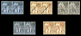 * N°18A, 19A, 22A, 31A Et 32A: Surcharges Renversées Tenant à Normales. TTB (certificat)  Qualité: *  Cote: 555 Euros - Unused Stamps