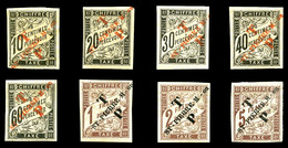 * N°51/58, Série Taxe Surchargés (N°53 (*)), Les 8 Valeurs TB (certificat)  Qualité: *  Cote: 1455 Euros - Unused Stamps