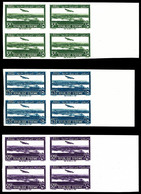 (*) Poste Aérienne, N°87/93, Série Pont De Deir El Zor En Blocs De 4 Bdf Non Dentelés. TB  Qualité: (*)  Cote: 800 Euros - Unused Stamps