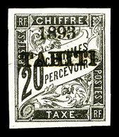 * Taxe, N°21, 20c Noir. TTB (certificat)  Qualité: *  Cote: 650 Euros - Used Stamps