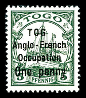 ** N°33b, 1p S 5 Pf: 'TOG' Au Lieu De 'TOGO'. TTB (signé Scheller/certificat)  Qualité: ** - Unused Stamps