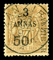 O N°35, 5 Et 50c Sur 3 A. SUP (certificat)  Qualité: O  Cote: 850 Euros - Used Stamps