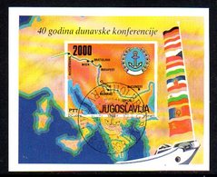 YUGOSLAVIA 1988 Danube Conference Block Used.  Michel Block 33 - Blocks & Sheetlets