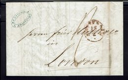 Pays-Bas - Lettre D'Amsterdam Du 15 Février 1850, à Destination De London - Port Dû, Taxe Manuscrite 2 Décimes - TB - - ...-1852 Préphilatélie