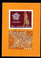 YUGOSLAVIA 1981 40th Anniversary Of Insurrection Block Used.  Michel Block 19 - Blocks & Sheetlets