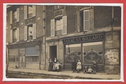 MAGASINS --  CARTE PHOTO - RARE - Tabac Et Billard - Negozi