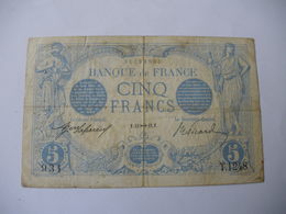 BILLET 5 F BLEU  13/11/1912 FAY 2/11 - 5 F 1912-1917 ''Bleu''