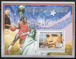 GUINEE BF 901  * *  ( Cote 13e ) President Barack Obama Martin Luther King Basket Statue De La Liberté - Martin Luther King