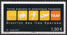 T.A.A.F. // F.S.A.T. 2019 - Emblèmes, District Des îles Éparses - 1 Val Neufs // Mnh - Unused Stamps