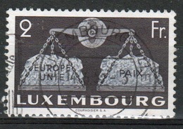 Luxembourg 1951 Single 2F Commemorative Stamp To Promote United Europe. - Dienstmarken