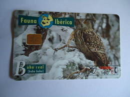 SPAIN   USED CARDS ANIMALS  OWLS  BUBO - Owls