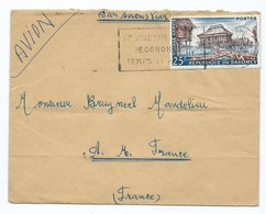 3085 - Lettre Bénin Dahomey Cotonou YT 155 Mandelieu Bruyneel Flamme Chèque Postal Par Avion Airmail - Benin - Dahomey (1960-...)