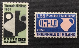 1951, Triennale Milano, Serie Completa Nuovi Con Gomma Integra (**) Buona Centraura - 1946-60: Neufs