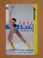 Japon Japan Free Front Bar, Balken Phonecard / 110-9715 / Woman In Fitness Clothes / Esta - Personaggi