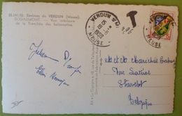 Taxe. 36.  Taxe De 6 Centimes Sur CP De Douaumont. Oblitération De Verdun Vers Stavelot En Belgique - 1960-.... Storia Postale