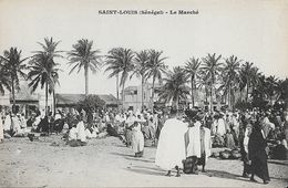 St Saint-Louis (Sénégal) - Le Marché - Carte Dos Simple Non Circulée - Senegal