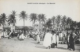 St Saint-Louis (Sénégal) - Le Marché - Carte Dos Simple Non Circulée - Sénégal