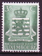 Luxembourg 1939 Single 35c Commemorative Stamp Celebrating The Centenary Of Independence. - Oficiales