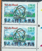 [29] Variété : N° 3427 Val-de-Reuil Timbre Plus Grand Tenant à Normal ** - Unused Stamps