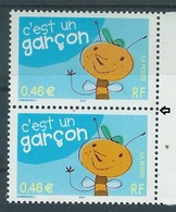 [29] Variété : N° 3464 C'est Un Garçon Timbre Plus Petit Tenant à Normal ** - Unused Stamps