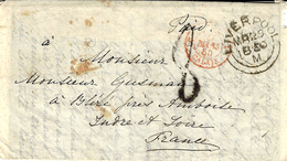 1840- Letter From Liverpool To Bléré ( France ) Rating 8 D - ...-1840 Precursori