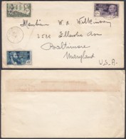 AEF - Lettre Yv36+44+51 De Libreville, Gabon Vers Baltimore, USA 15/09/1937 (7G29710) DC2555 - Lettres & Documents