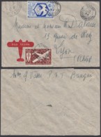 AEF - Lettre Yv150 + PA 24 De Bangui, Ubangui-Shari Vers Lyon, France 14/12/1944 (7G29710) DC2526 - Lettres & Documents