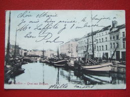 BELGIQUE - BRUXELLES - " QUAI AUX BRIQUES " -CARTE PIONNIERE .... - Maritiem