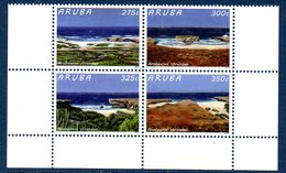 ARUBA 871/74 Paysages Des îles, érosion, Plages - Islas