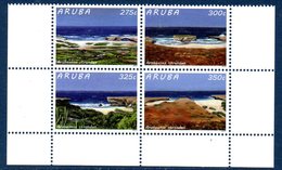 ARUBA 871/74 Paysages Des îles, érosion, Plages - Iles