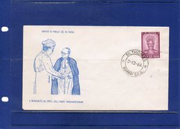 ##(DAN194)Postal History-India 1964-Pope Paul VI Visits India, The Welcome Of The Indian President Radhakrishnan Cover - Storia Postale