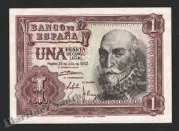 Banknote Spain -  1 Peseta – July 1953 – Marques De Santa Cruz - Condition VF - Pick 144a - 1-2 Pesetas