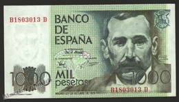 Banknote Spain -  1000 Pesetas – October 1979 – Benito Perez Galdos, Writer - Condition UNC - Pick 158 - [ 4] 1975-… : Juan Carlos I