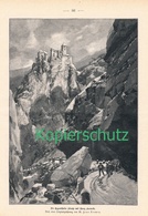 D101 179 Zeno Diemer Burg Karneid Eggental Bozen Ca. 21 X 28 Cm 1897 !! - Otros & Sin Clasificación