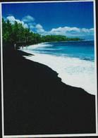 AK The Black Sand Beach At Kalapana, Kaimu, 1992 Postalisch Gelaufen Nach Deutschland. 2 Scans. 14,7 X 10,5 Cm - Hawaï