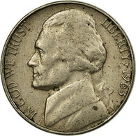 Monnaie, États-Unis, Jefferson Nickel, 5 Cents, 1963, U.S. Mint, Denver, B+ - 1938-…: Jefferson