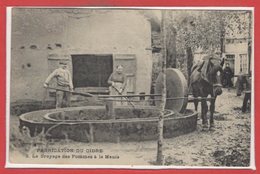 FOLKLORE --  NORMANDIE --  Fabrication Du Cidre - Le Broyage Des Pommes à La Meule - Autres & Non Classés