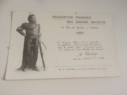BQ - 1700 - ASSOCIATION PHONIQUE DES  GRANDS ARTISTES - M.A. GAIDAN , Du Grand Théâte De Lyon - Archery
