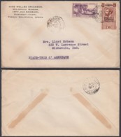 AEF - Lettre Yv23 Affranchissement Mixte De Bambari, Ubangui-Shari Vers Mishawaka, Indiana 18/05/1938 (7G29710) DC2586 - Lettres & Documents