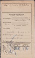 1952. Saar. Einlieferungsschein. Moskau, Russland Saarbrücken 2 C -7.8.52.  () - JF310485 - Cartas & Documentos