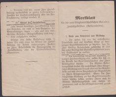 1916. Saar. Merkblatt. Für Die Aus Kriegswirtschaftlichen Gründen Zurückgesstellten (... () - JF310490 - Brieven En Documenten