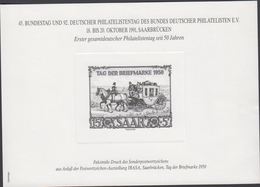 1991. Saar. Erster Gesamtdeutscher Philatelistentag Seit 50 Jahren. TAG DER BRIEFMARK... () - JF310498 - Cartas & Documentos