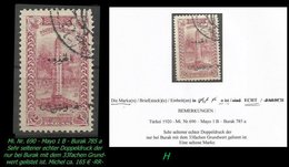 TURKEY ,EARLY OTTOMAN SPECIALIZED FOR SPECIALIST, SEE...Mi. Nr. 690 Type B - Seltener Doppeldruck -RR- - 1920-21 Kleinasien