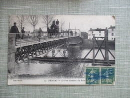 CPA 44 FROSSAY LE PONT TOURNANT ANIMEE ATTELAGE - Frossay