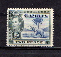 GAMBIA    1938    2d  Blue  And  Black    MH - Gambia (...-1964)