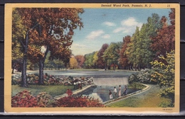 USA 1947 Coloured Postcard Showing Second Ward Park, Passiac N.J Send From Clifton To Holland From The Ruben Publishing - Parks & Gardens