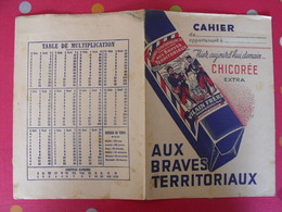 Protège-cahier Chicorée Vilain Frères; Aux Braves Territoriaux. BourBourg (Nord) - Protège-cahiers