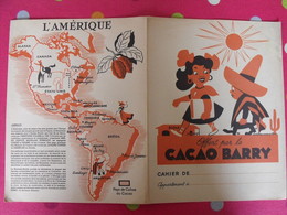 Protège-cahier Cacao Barry. Chocolat. René Letourneur 1953. L'Amérique - Protège-cahiers