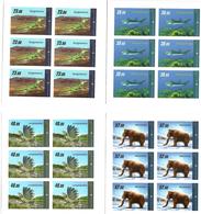 Kyrgyzstan.2012 Prehistoric Animals. Imperf 4 Sheetlets, Each Of 6.  Michel # 726-29b  KB - Kirghizistan