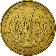 Monnaie, West African States, 5 Francs, 1968, TTB, Aluminum-Nickel-Bronze, KM:2a - Costa De Marfil